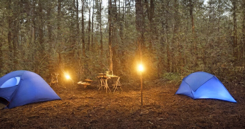 Udforsk nattemørket med Outwells kraftfulde og energieffektive campinglampe